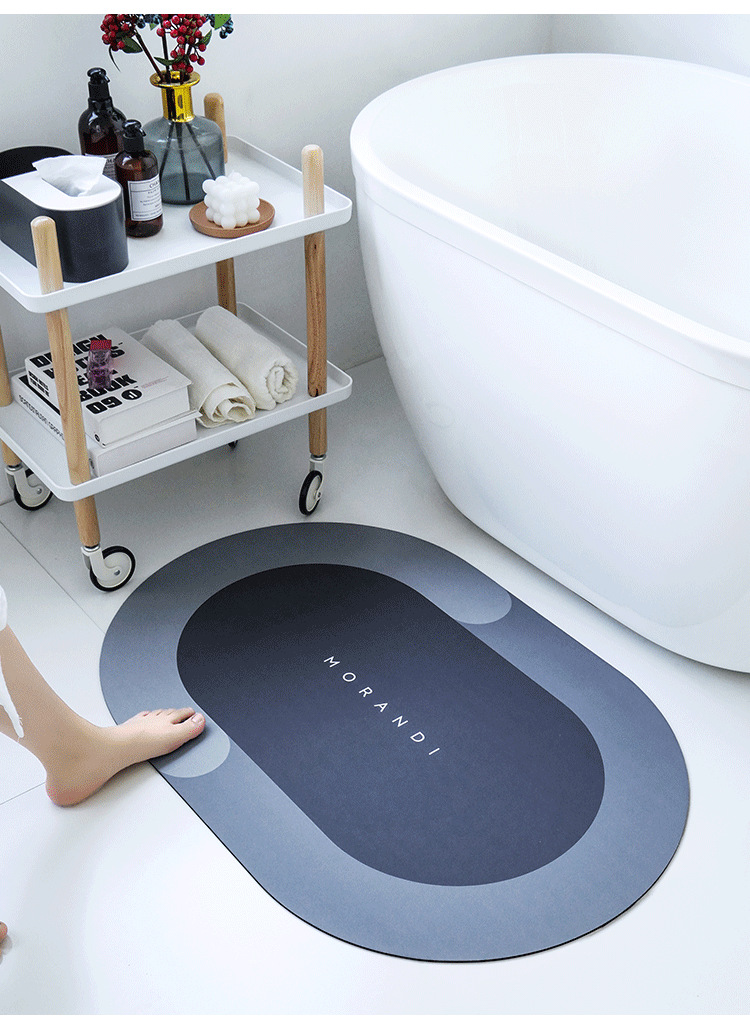 Diatom Ooze Cushion Hydrophilic Pad Bathroom Entrance Floor Mat Diatomite Non-Slip Bathroom Mat Bathroom Toilet Carpet