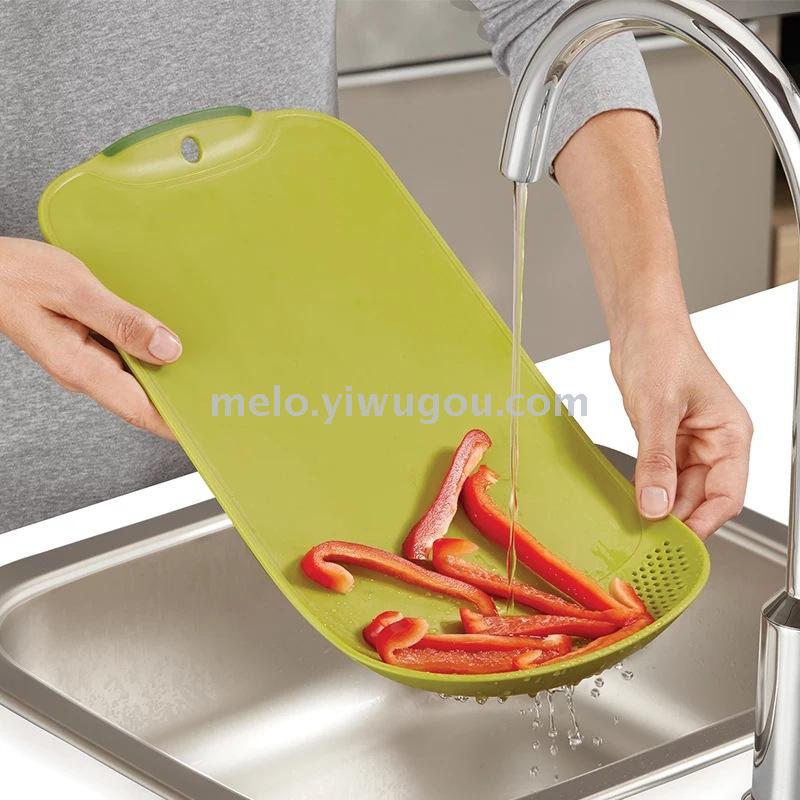 Chopping board with integrated colander plate cutting drop filter water cutting board Chopping board with integrated colander plate cutting drop filter water cutting board