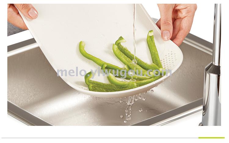 Chopping board with integrated colander plate cutting drop filter water cutting board Chopping board with integrated colander plate cutting drop filter water cutting board