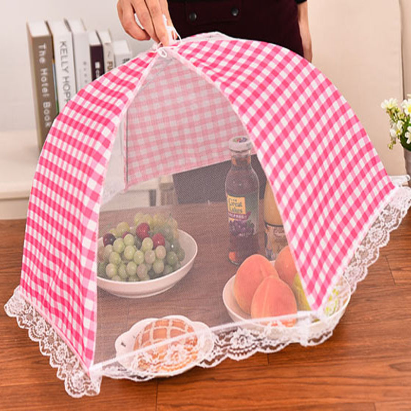 Lace Folding Food Cover Large Food Cover AntiFly Umbrella Cover Dining Table Cover Dining Table Cover Dish Cover