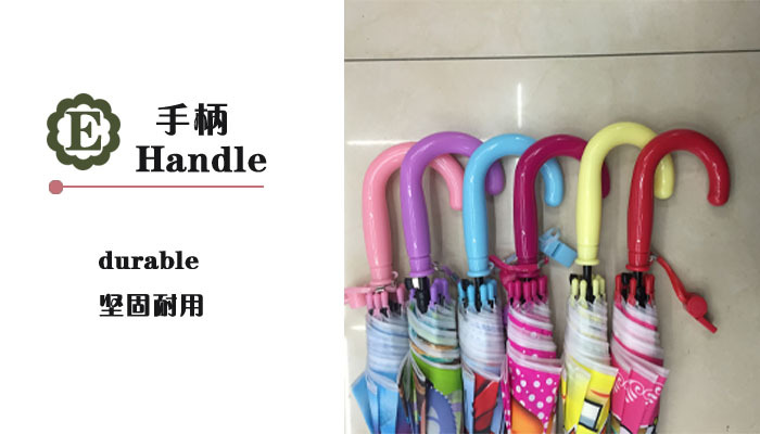 Cartoon children umbrella straight rod plastic green umbrella factory direct wholesale umbrella factory