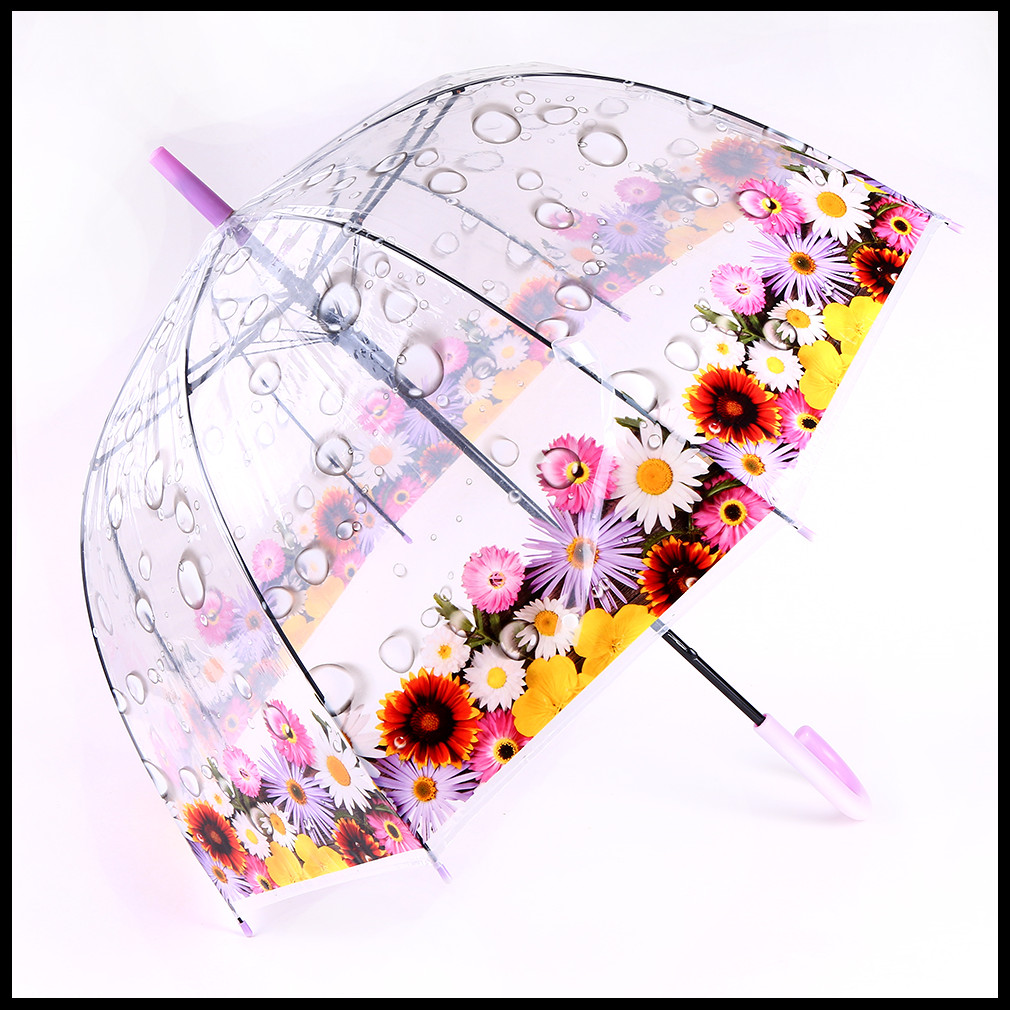New Sunscreen Umbrella Hand-Painted Flowers Portable Folding Student Transparent Umbrella Illustration Straight Handle Umbrella New Sunscreen Umbrella Hand-Painted Flowers Portable Folding Student Transparent Umbrella Illustration Straight Handle Umbrella