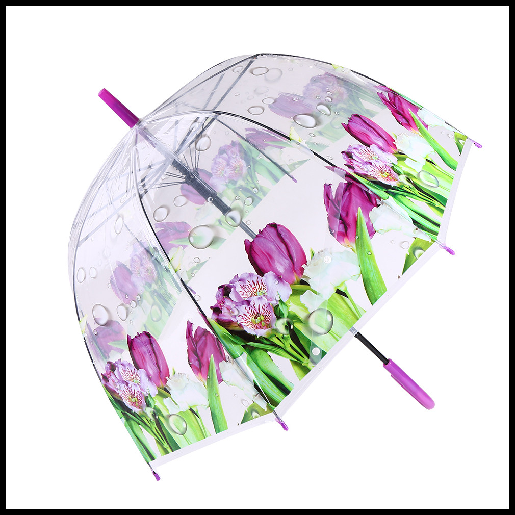 New Sunscreen Umbrella Hand-Painted Flowers Portable Folding Student Transparent Umbrella Illustration Straight Handle Umbrella New Sunscreen Umbrella Hand-Painted Flowers Portable Folding Student Transparent Umbrella Illustration Straight Handle Umbrella