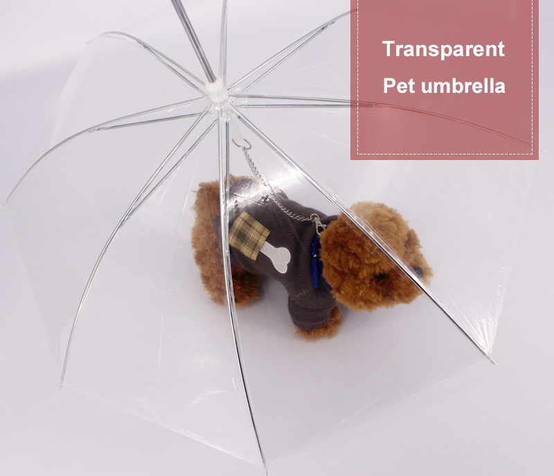 Pet dog umbrella waterproof transparent umbrella straight rpet rainproof petdog umbrella Pet dog umbrella waterproof transparent umbrella straight rpet rainproof petdog umbrella