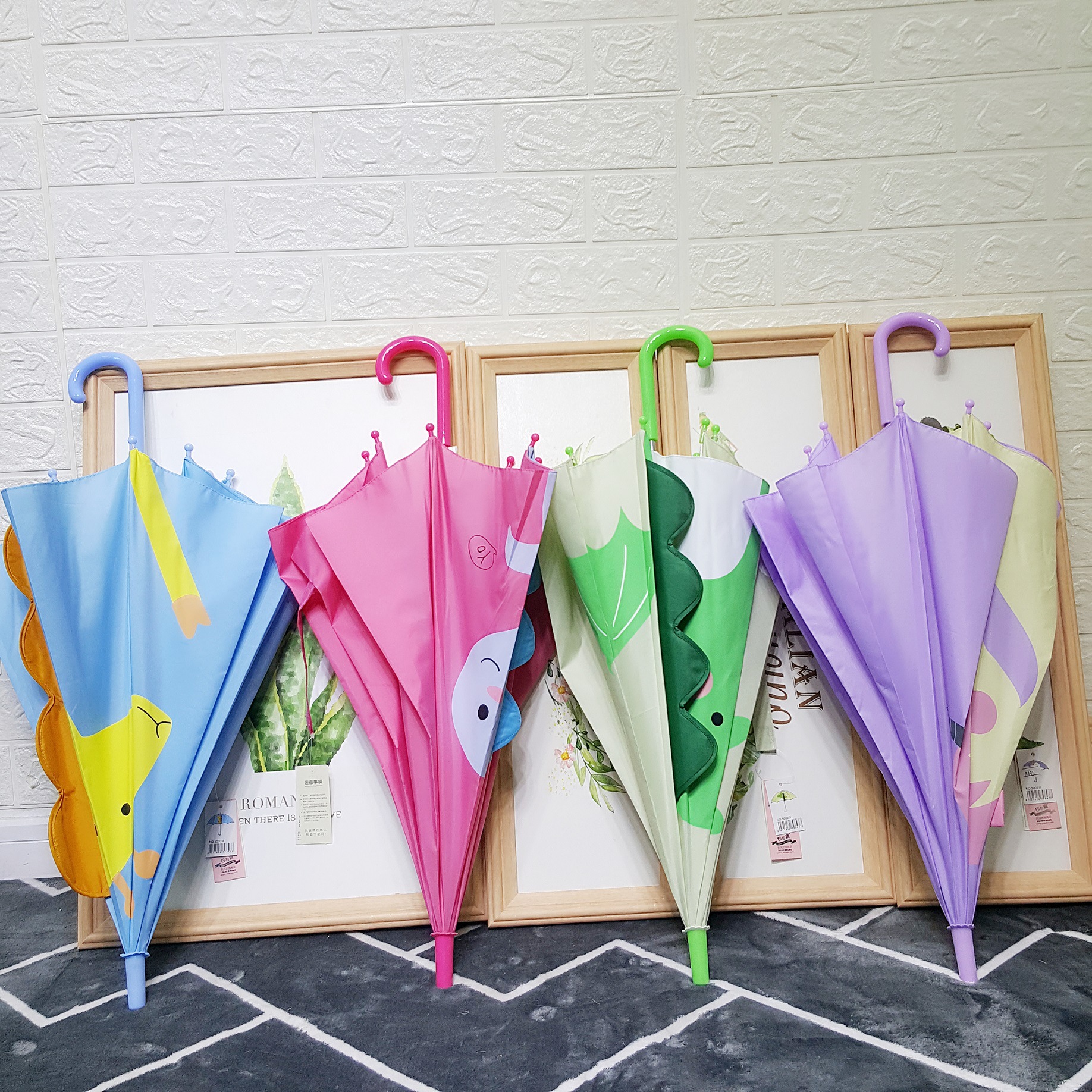 Customized Children&#039;s Umbrella Pet Cute Animal Ears Cartoon Umbrella with Straight Shank Long Handle Children&#039;s Umbrella