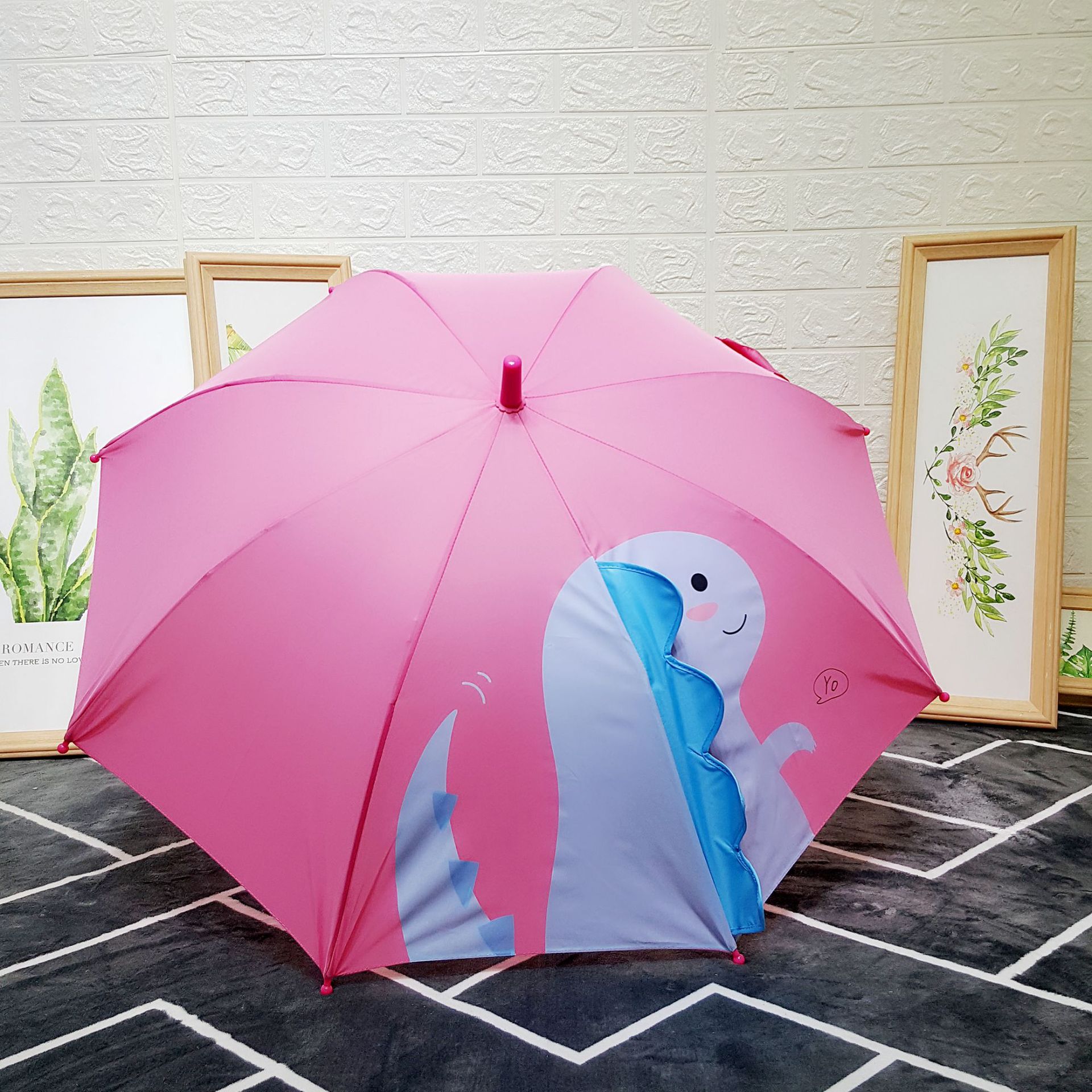 Customized Children&#039;s Umbrella Pet Cute Animal Ears Cartoon Umbrella with Straight Shank Long Handle Children&#039;s Umbrella