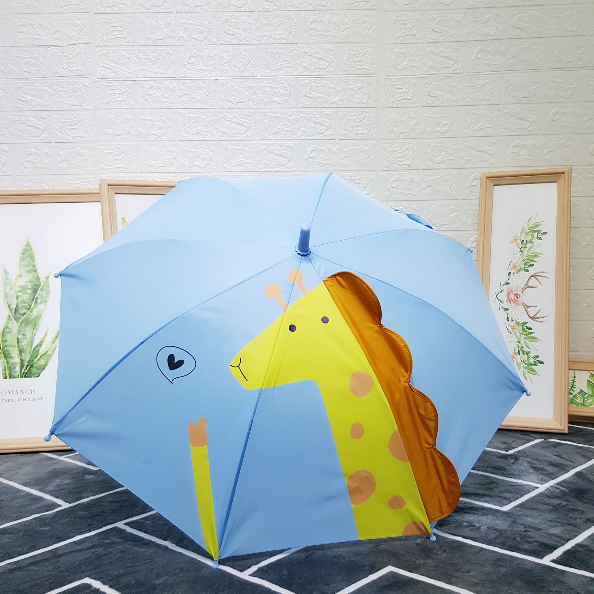 Customized Children's Umbrella Pet Cute Animal Ears Cartoon Umbrella with Straight Shank Long Handle Children's Umbrella