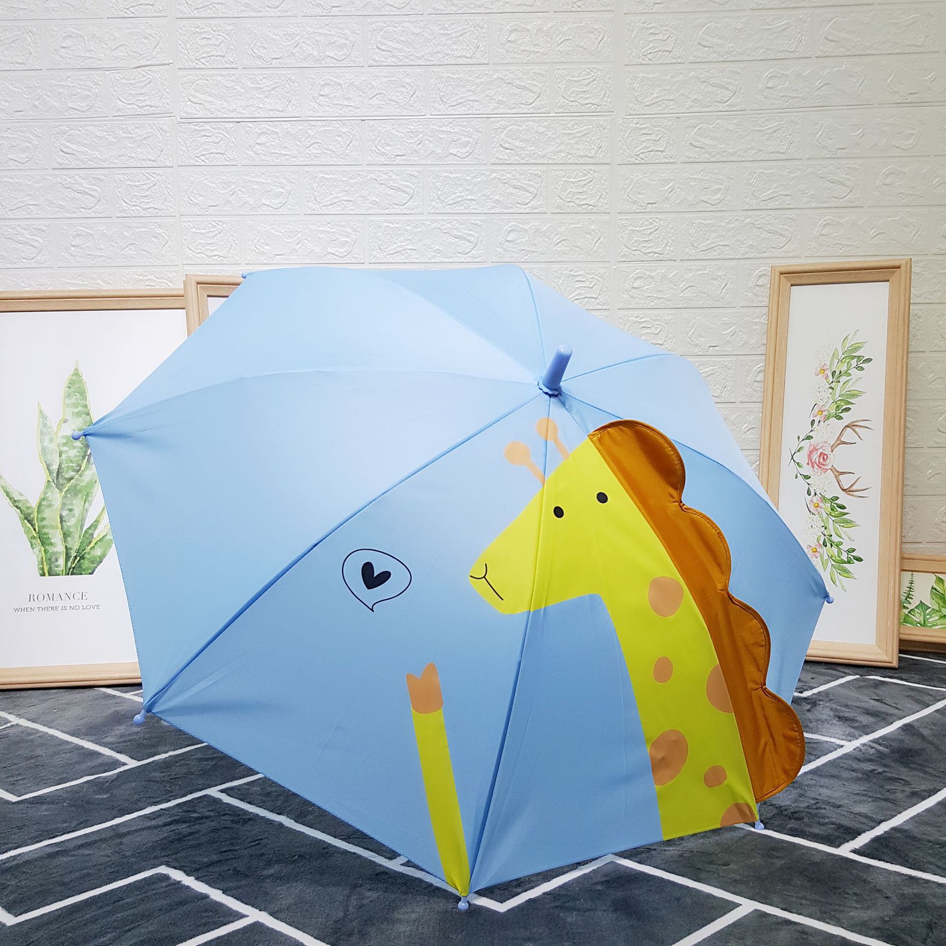 Customized Children's Umbrella Pet Cute Animal Ears Cartoon Umbrella with Straight Shank Long Handle Children's Umbrella