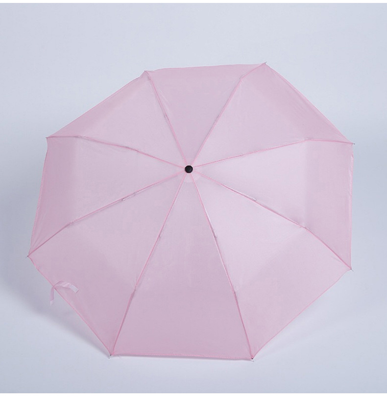 Umbrella Super Mini Triple Folding Umbrella Checkered Umbrella Plain Color Umbrella Sun Umbrella Foreign Trade Umbrella
