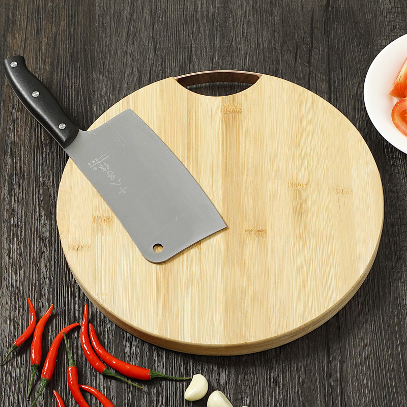 S. Lee Bamboo Cutting Board Chopping Board Solid Wood Cutting Board Cutting Board Kitchen Household round Bamboo Cutting Board Bamboo Wooden Cutting Board