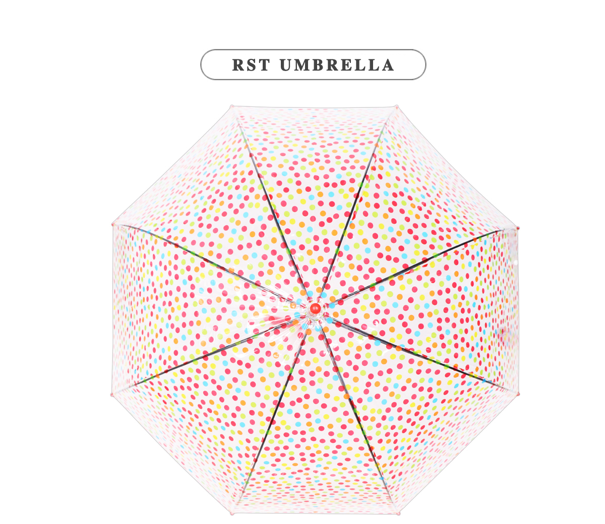 RST022 dot umbrella long handle transparent umbrella straight handle umbrella wholesale