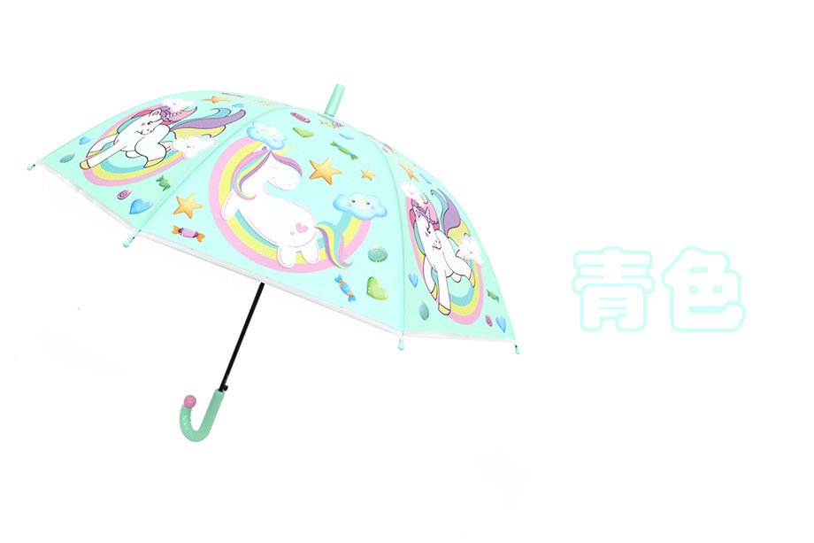 Japanese Transparent umbrella Female Korean little Fresh student unicorn Adult children Cute Cartoon umbrella with long handle Japanese Transparent umbrella Female Korean little Fresh student unicorn Adult children Cute Cartoon umbrella with long handle
