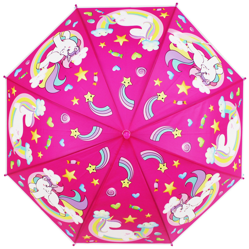 Japanese Transparent umbrella Female Korean little Fresh student unicorn Adult children Cute Cartoon umbrella with long handle Japanese Transparent umbrella Female Korean little Fresh student unicorn Adult children Cute Cartoon umbrella with long handle