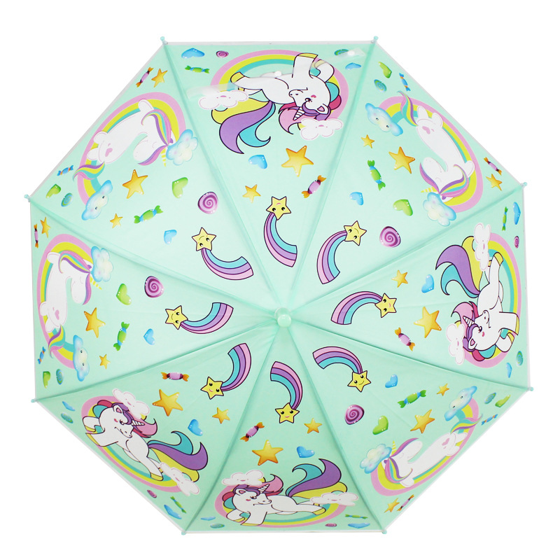 Japanese Transparent umbrella Female Korean little Fresh student unicorn Adult children Cute Cartoon umbrella with long handle Japanese Transparent umbrella Female Korean little Fresh student unicorn Adult children Cute Cartoon umbrella with long handle