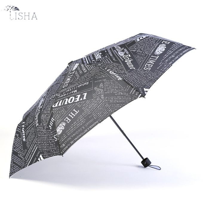 Boutique clear umbrella newspaper folding umbrella fashion lady umbrella