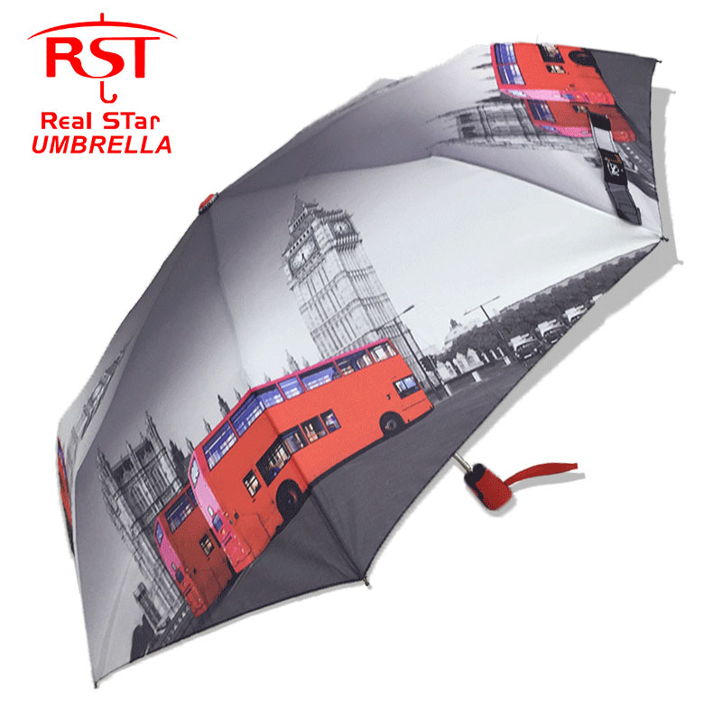 【3555】manufacturers fully automatic umbrella umbrella wholesale premium English triple folding umbrella gift umbrellas