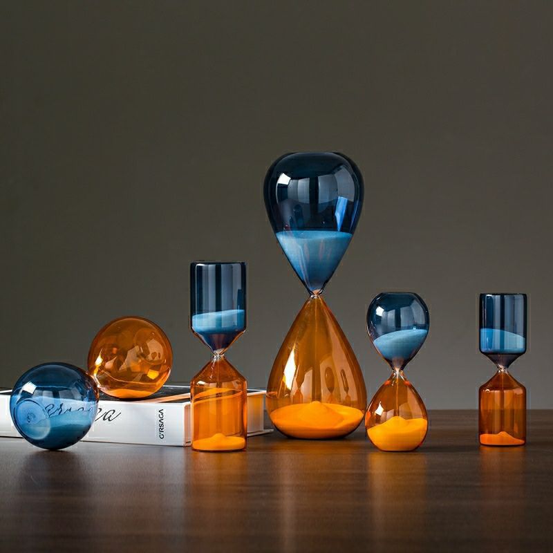 Nordic Modern Creative Sand Clock Timer Home Decoration TV Cabinet Wine Cabinet Desk Decoration Gift Glass Craft