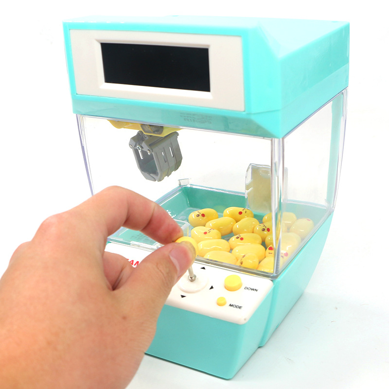 Exotic Creative Mini Claw Machine Alarm Clock Fun MultiFunction Coin DollClipping Game Machine Electronic Alarm Clock