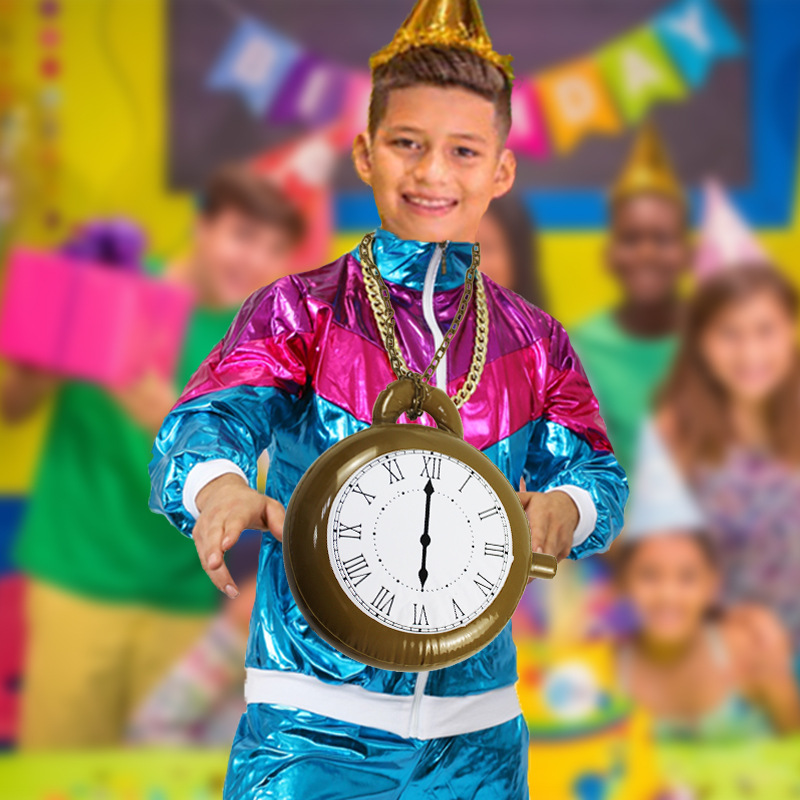 PVC Inflatable Children&#039;s Toy Pendant Clock Clock Children&#039;s Room Party Game Props One Piece Dropshipping