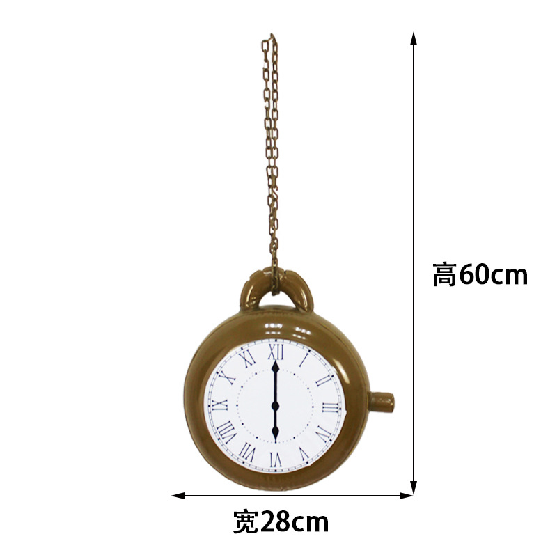 PVC Inflatable Children&#039;s Toy Pendant Clock Clock Children&#039;s Room Party Game Props One Piece Dropshipping