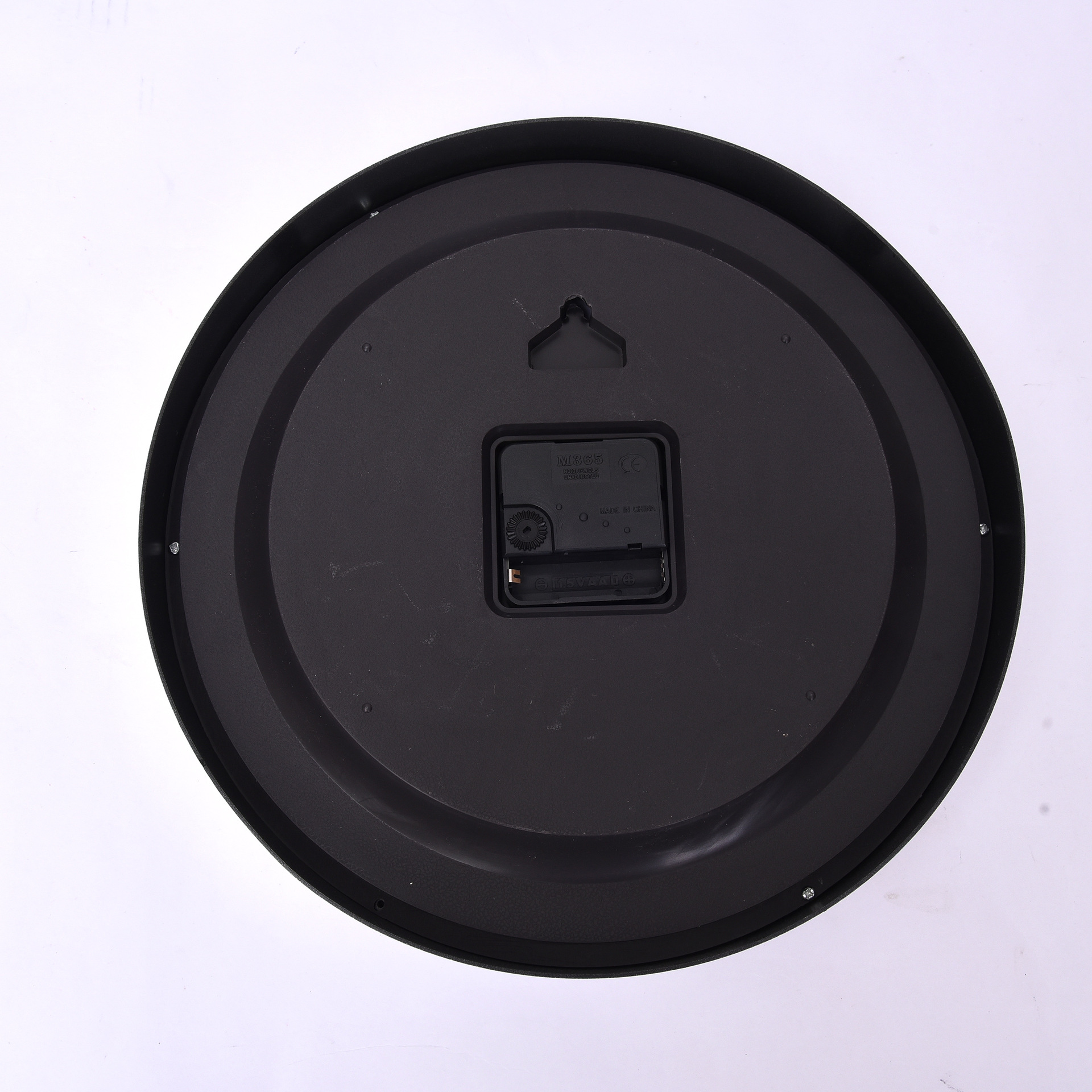 12-Inch round Noiseless Hanging Clock Plastic Digital Black and White Border Customizable Logo Hotel Hotel Wall Clock