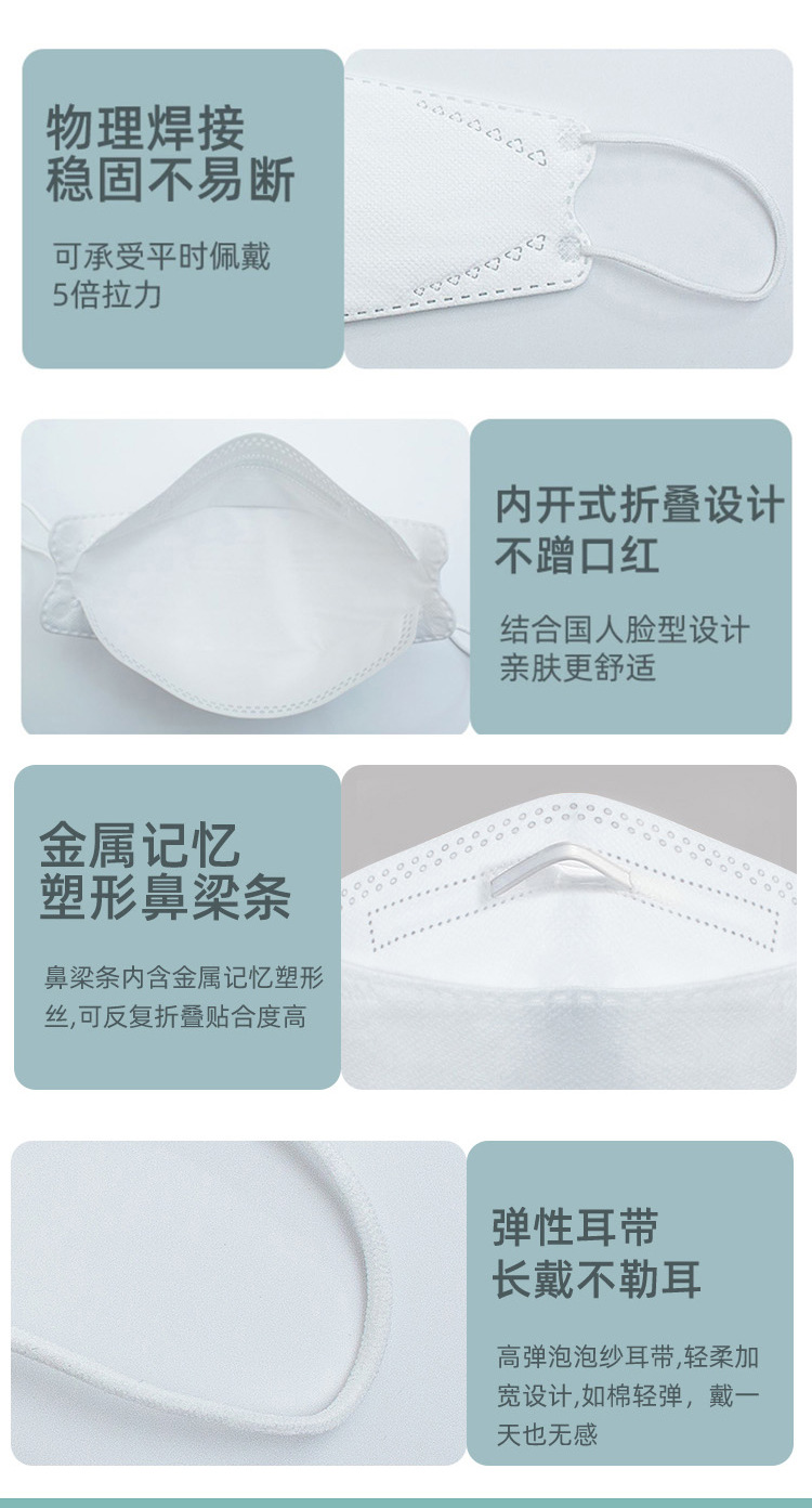 Adult Kn94 Fish-Shaped Mask Fish Mouth Shaped Willow Leaf Mask Korean Style Kf94 Independent Packaging Star Mask