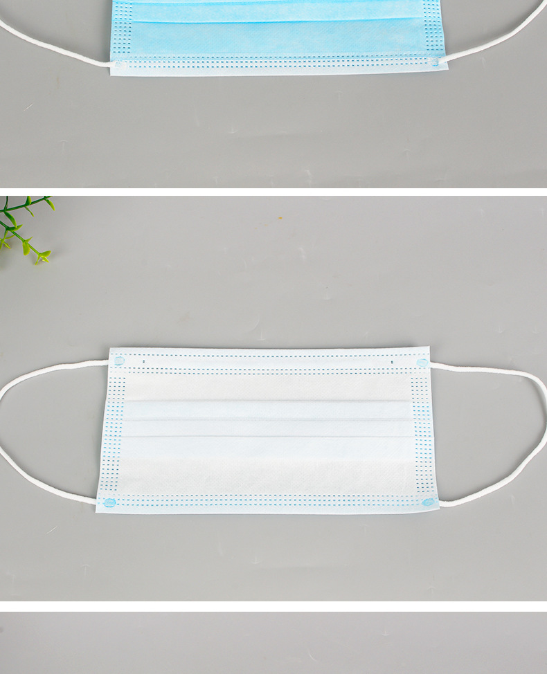 Disposable Mask Civil Non-Woven Meltblown Mask Summer Dustproof Protective Mask 50 Pieces Currently Available Wholesale