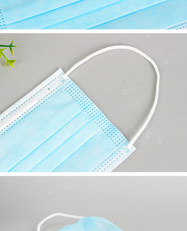 Disposable Mask Civil Non-Woven Meltblown Mask Summer Dustproof Protective Mask 50 Pieces Currently Available Wholesale