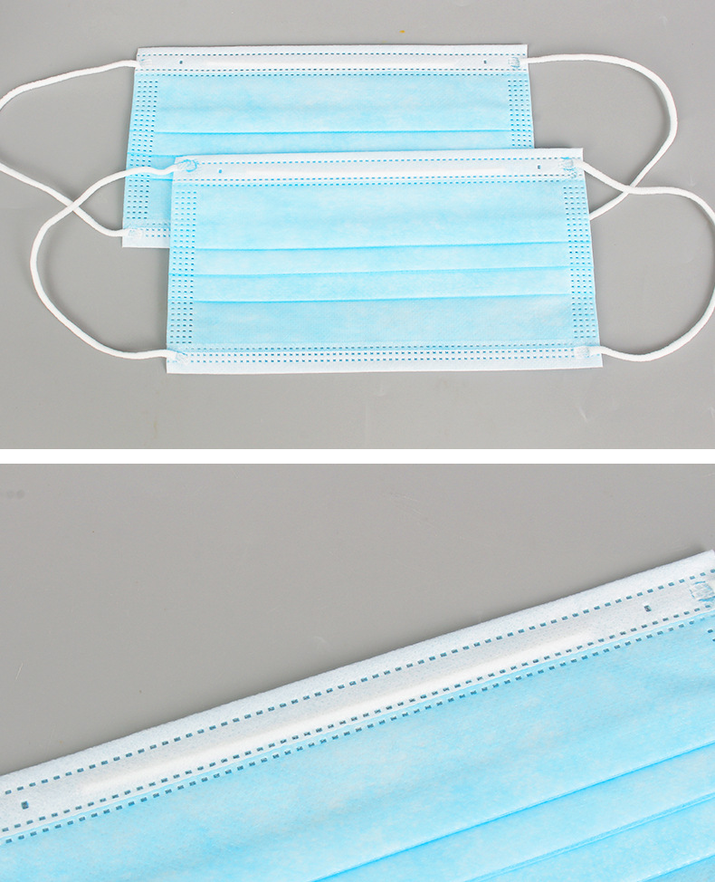 Disposable Mask Civil Non-Woven Meltblown Mask Summer Dustproof Protective Mask 50 Pieces Currently Available Wholesale