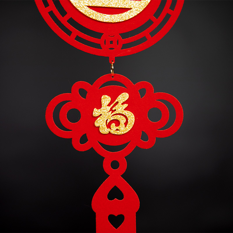 2022 Creative Fu Hu Couplet New Year Decoration Tiger Year Spring Festival New Year Goods Pendant New Year Indoor Outdoor Couplet Door Sticker