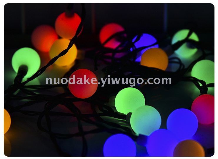 Milky white round solar string solar Christmas lights outdoor courtyard waterproof lighting decorative atmosphere lights Milky white round solar string solar Christmas lights outdoor courtyard waterproof lighting decorative atmosphere lights