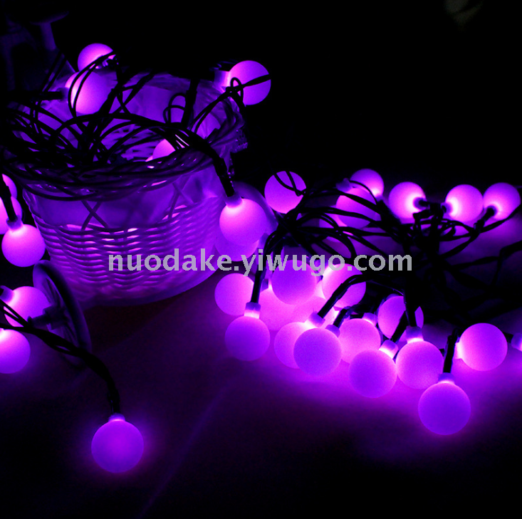 Milky white round solar string solar Christmas lights outdoor courtyard waterproof lighting decorative atmosphere lights Milky white round solar string solar Christmas lights outdoor courtyard waterproof lighting decorative atmosphere lights