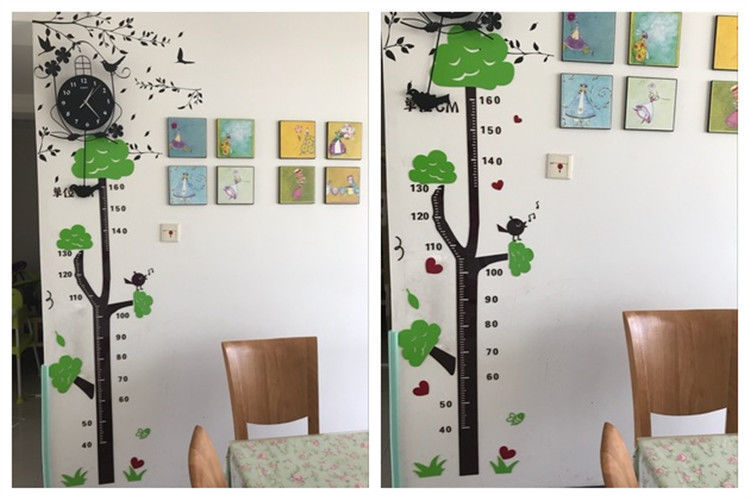 Children's Height Measuring Wall Stickers Height Measurement Wall Sticker 3D Wall Stickers Baby Test Height Measurement Sticker Living Room Bedroom Decoration