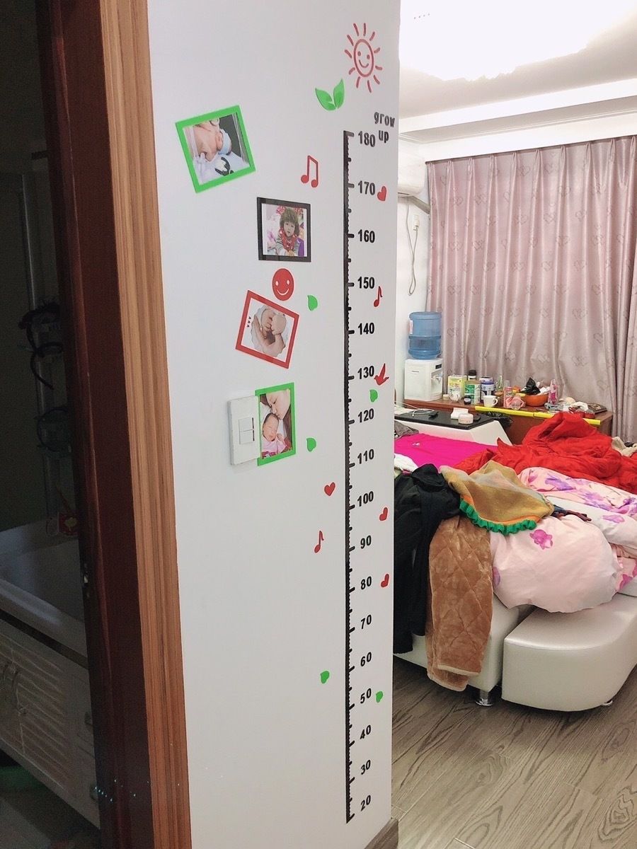 Children's Height Measuring Wall Stickers Height Measurement Wall Sticker 3D Wall Stickers Baby Test Height Measurement Sticker Living Room Bedroom Decoration