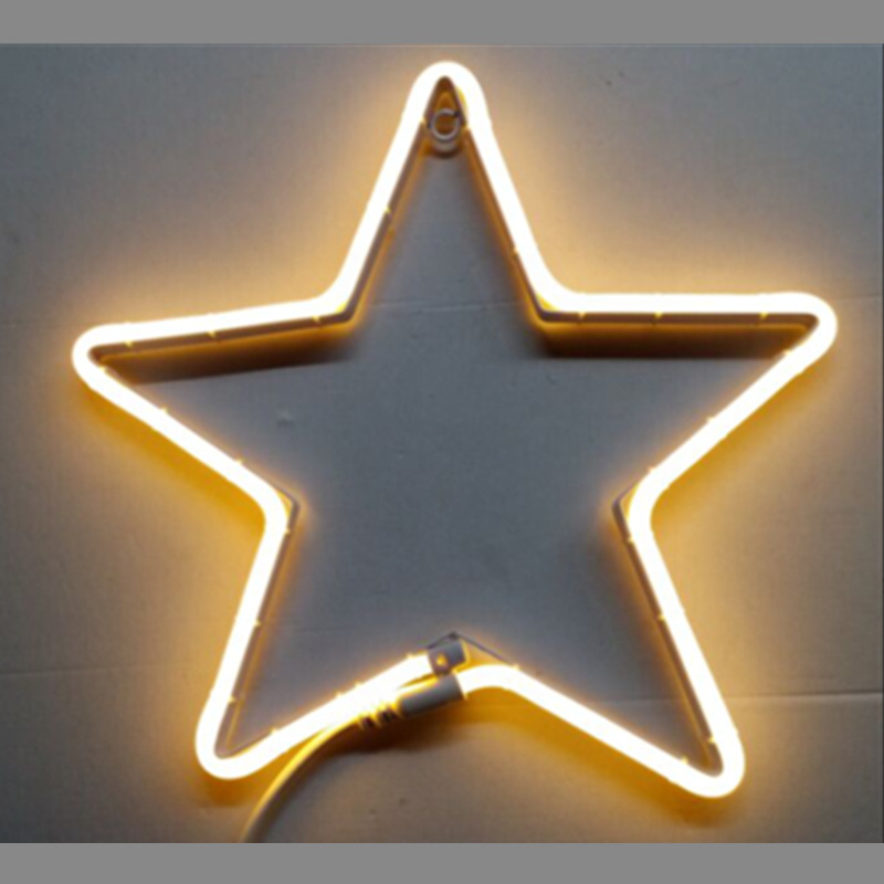 Christmas lights decorative lights 30CM35CM five-pointed star LED neon lamp modeling outdoor LED tape