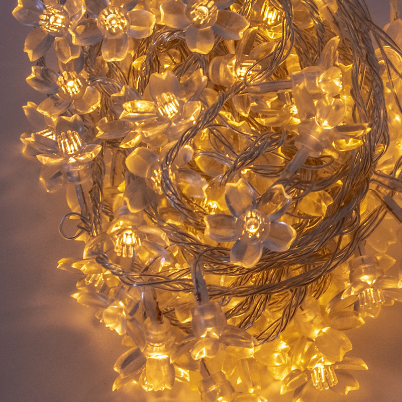 Pendant large, medium and small thick cherry blossom plug-in in Christmas lights and festive string accessories