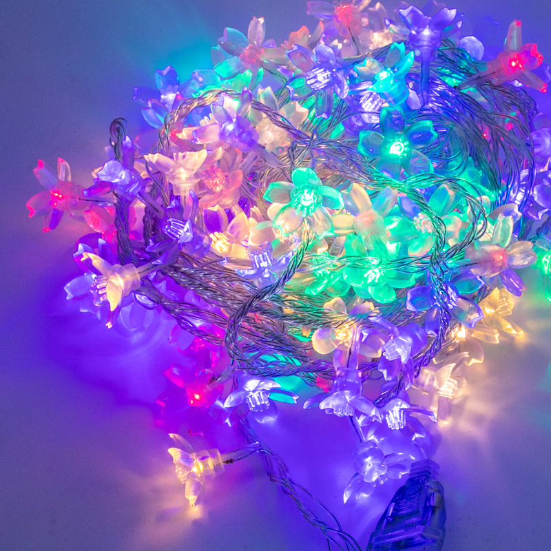 Pendant large, medium and small thick cherry blossom plug-in in Christmas lights and festive string accessories