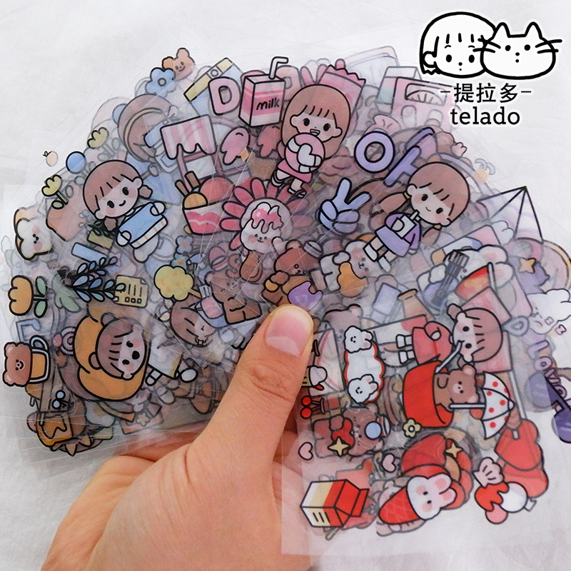 Decoration sticker Rabbit Gift Box Creative Stickers Set Waterproof Pet Water Cup Decorative Journal Stickers