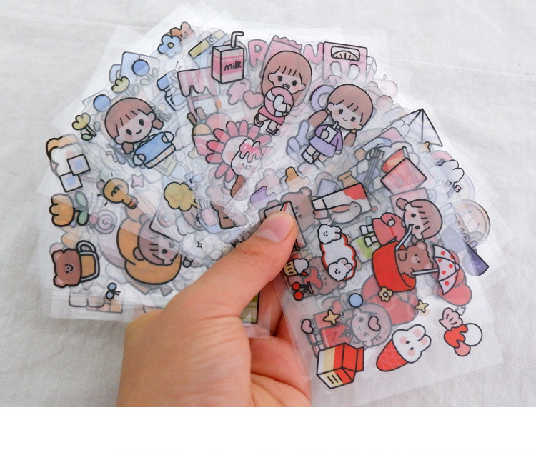 Decoration sticker Rabbit Gift Box Creative Stickers Set Waterproof Pet Water Cup Decorative Journal Stickers