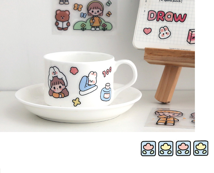 Decoration sticker Rabbit Gift Box Creative Stickers Set Waterproof Pet Water Cup Decorative Journal Stickers