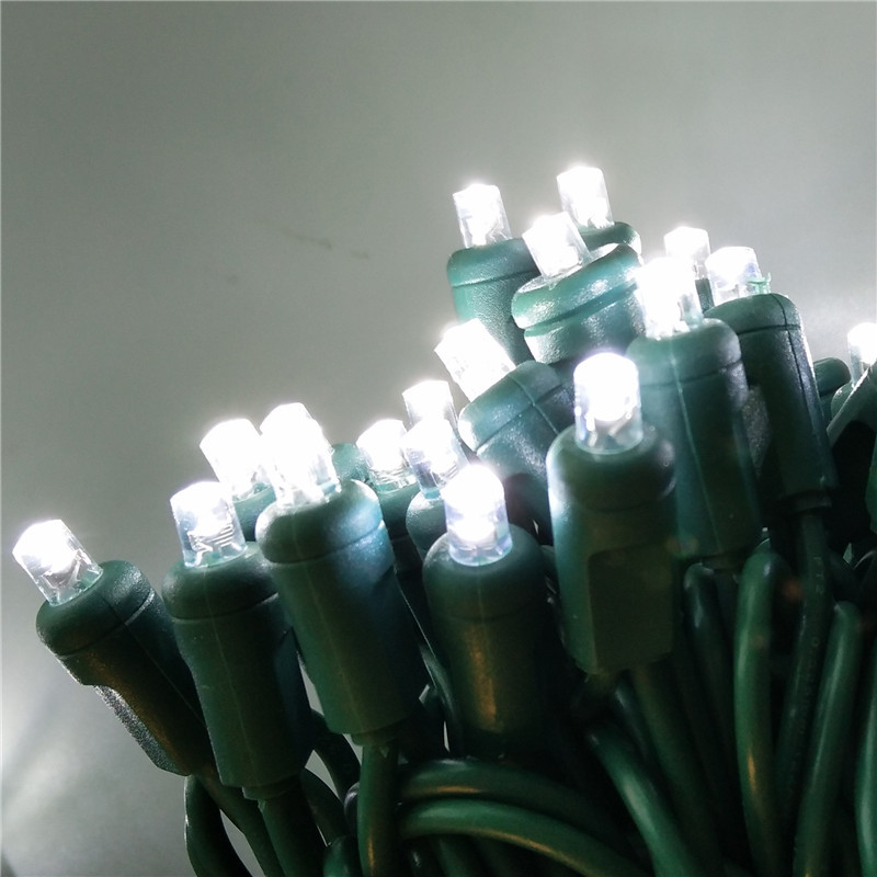 UL certified 110VLED 100 injection molded 5MMLED cold white Christmas lights decorative strings