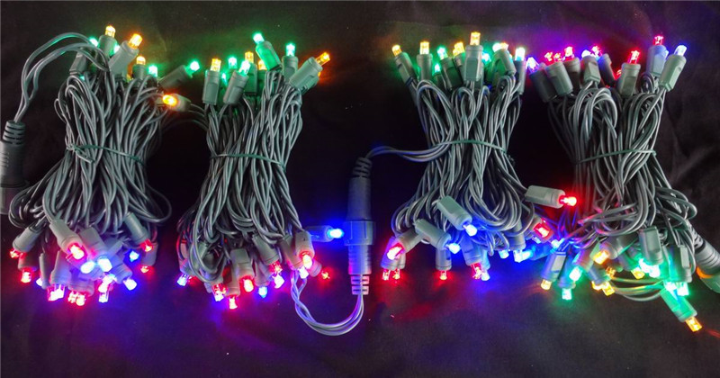 UL certified 110VLED 100 injection molded 5MMLED cold white Christmas lights decorative strings