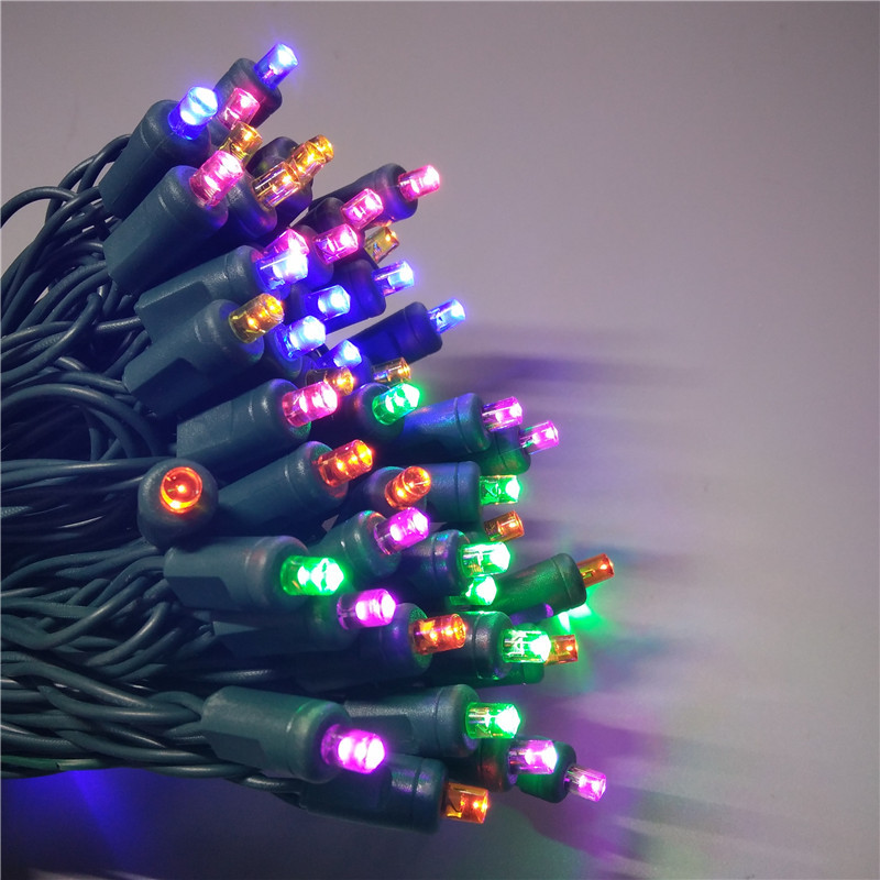 UL certified 110VLED 100 injection molded 5MMLED cold white Christmas lights decorative strings