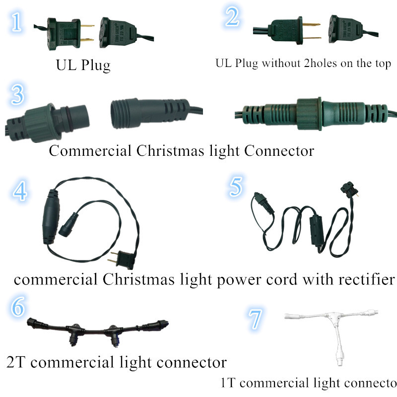UL certified 110VLED 100 injection molded 5MMLED cold white Christmas lights decorative strings