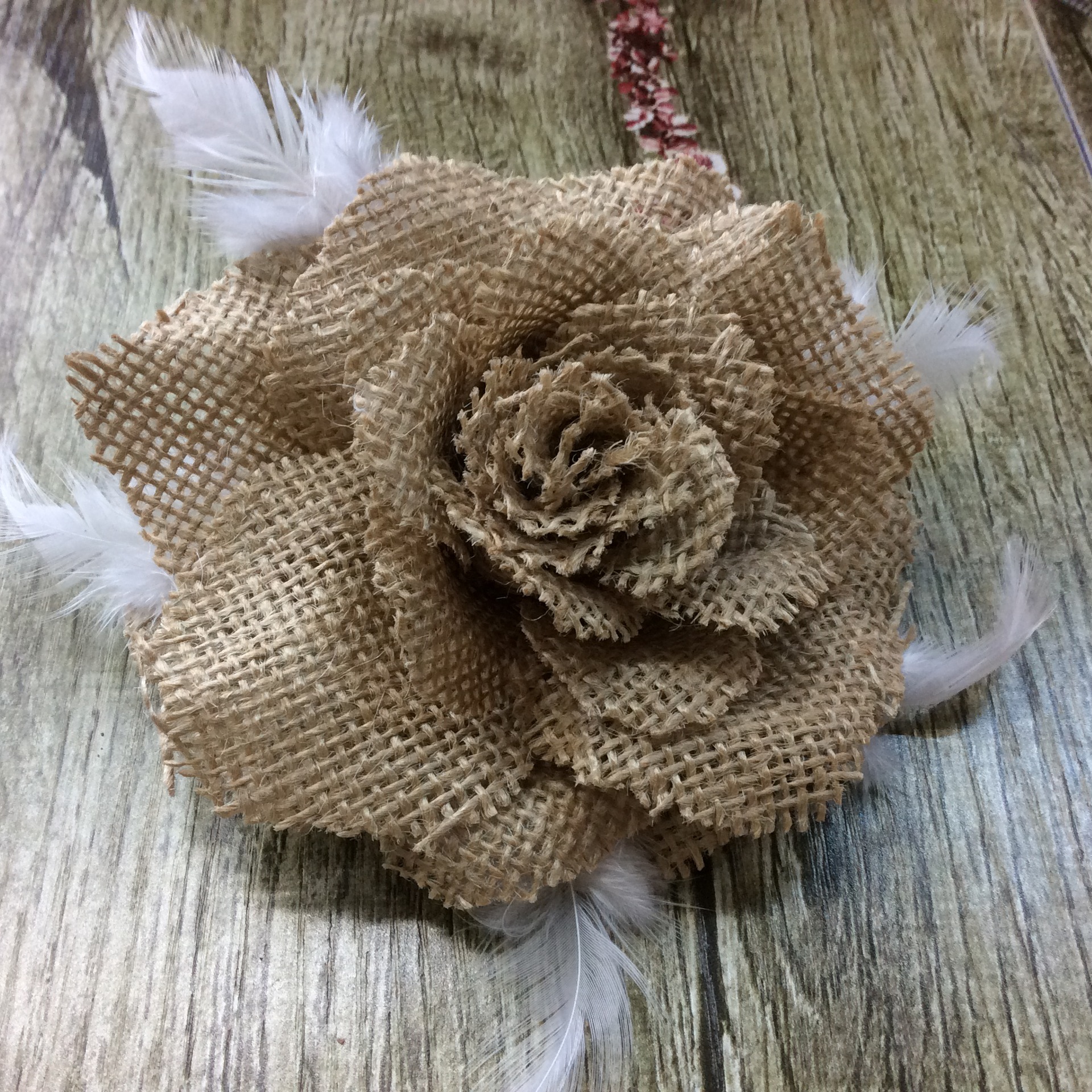 Craft Christmas wedding party decorations flower linen flowers DIY ornaments decorated linen flowers Craft Christmas wedding party decorations flower linen flowers DIY ornaments decorated linen flowers