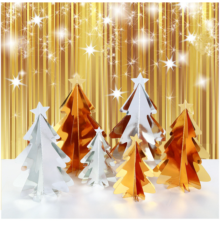 10 Stereo Mini Christmas Tree Paper String Flower Hanging Flag Christmas Decorations Party Decoration Supplies 10 Stereo Mini Christmas Tree Paper String Flower Hanging Flag Christmas Decorations Party Decoration Supplies