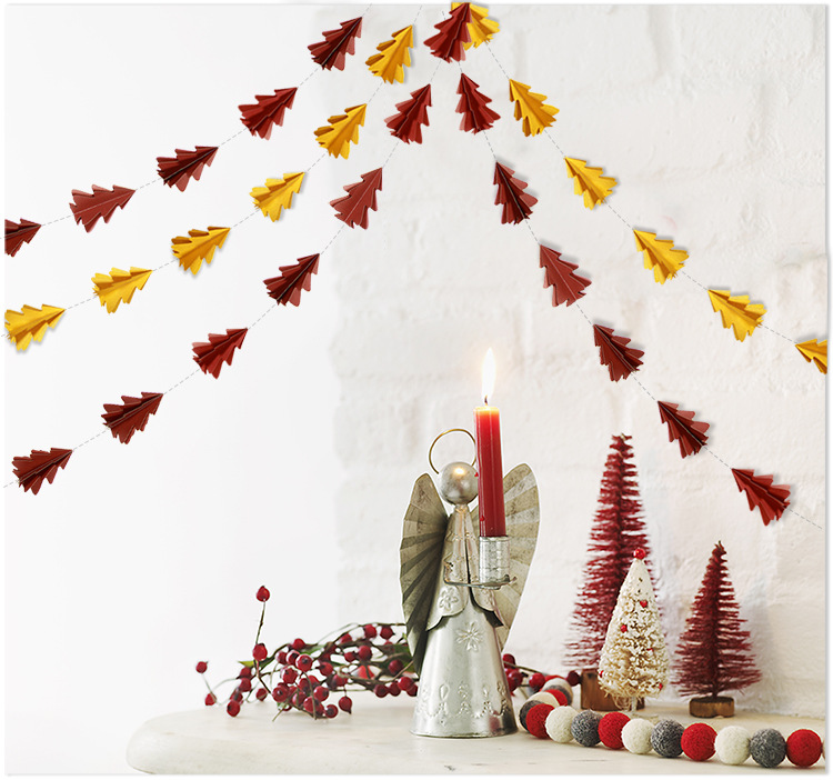 10 Stereo Mini Christmas Tree Paper String Flower Hanging Flag Christmas Decorations Party Decoration Supplies 10 Stereo Mini Christmas Tree Paper String Flower Hanging Flag Christmas Decorations Party Decoration Supplies
