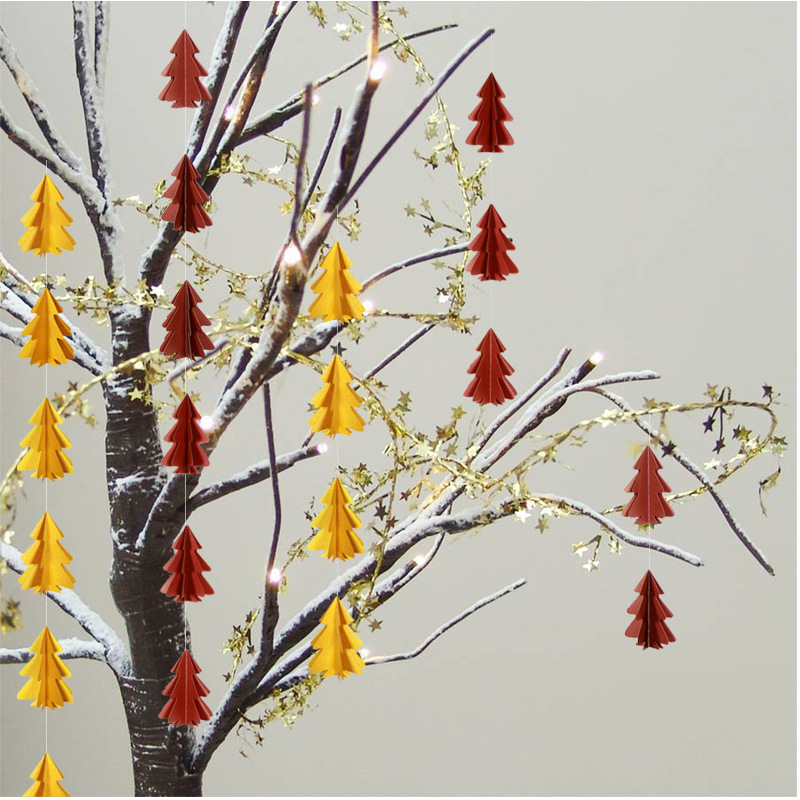 10 Stereo Mini Christmas Tree Paper String Flower Hanging Flag Christmas Decorations Party Decoration Supplies 10 Stereo Mini Christmas Tree Paper String Flower Hanging Flag Christmas Decorations Party Decoration Supplies