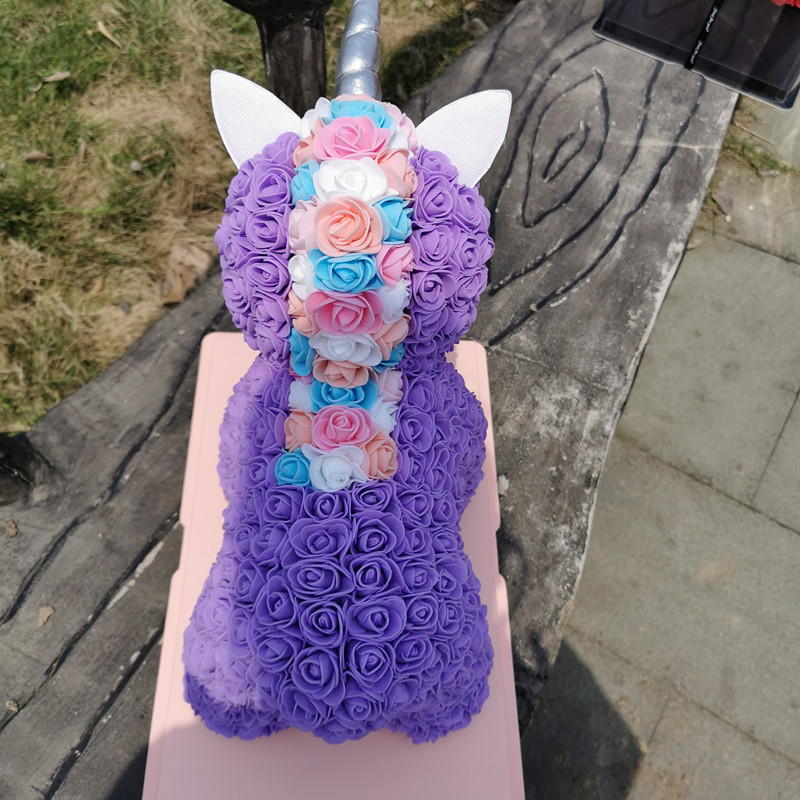 Preserved Fresh Flower Unicorn Christmas Valentine's Day Gift Rose Bear PE Foam Rose Unicorn Manufacturer Preserved Fresh Flower Unicorn Christmas Valentine's Day Gift Rose Bear PE Foam Rose Unicorn Manufacturer