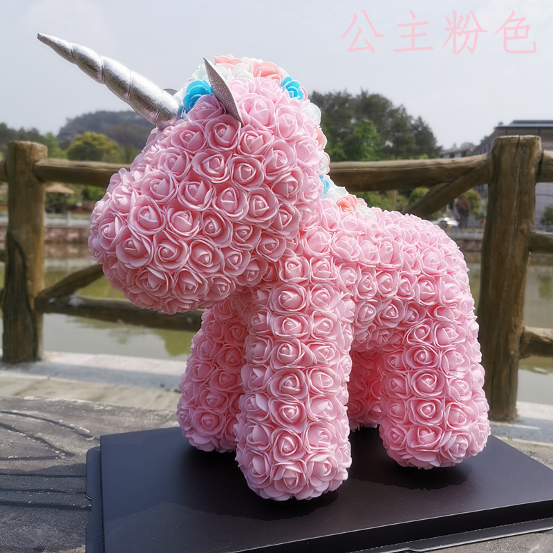 Preserved Fresh Flower Unicorn Christmas Valentine's Day Gift Rose Bear PE Foam Rose Unicorn Manufacturer Preserved Fresh Flower Unicorn Christmas Valentine's Day Gift Rose Bear PE Foam Rose Unicorn Manufacturer